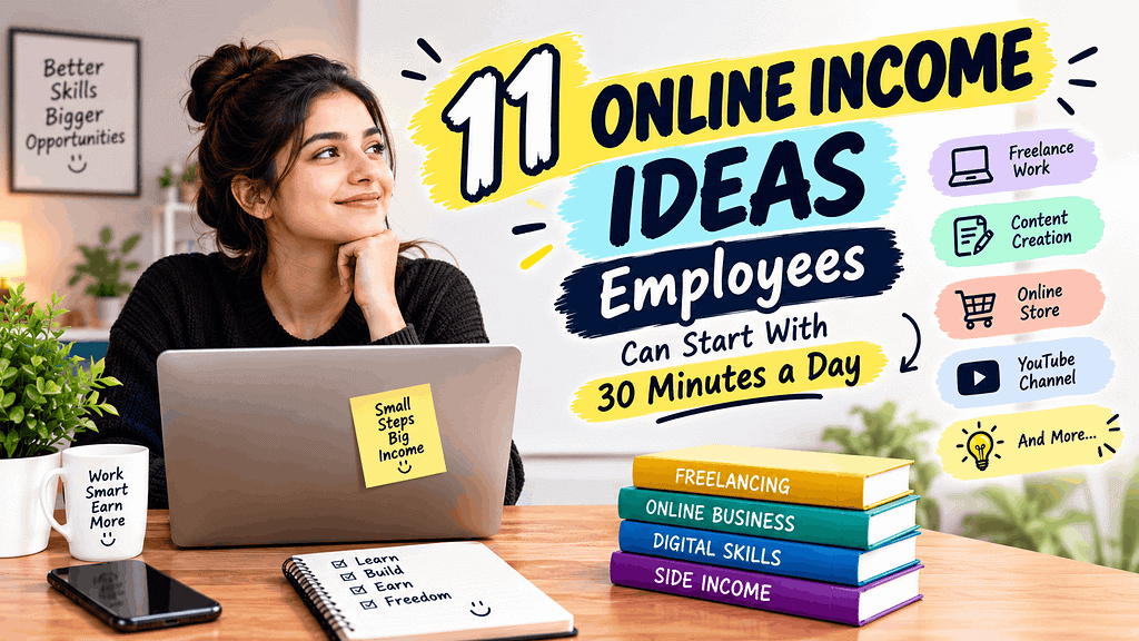 11 Online Income Ideas Employees Can Start With 30 Minutes a Day