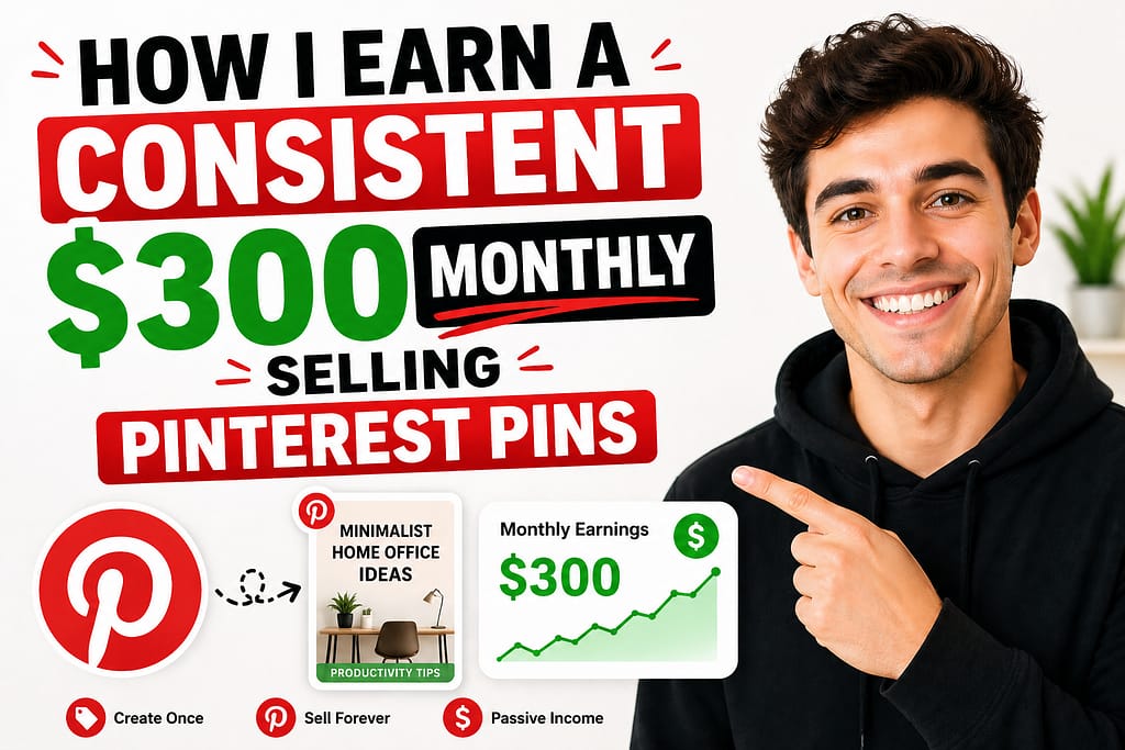 How I Earn a Consistent $300 Monthly Selling Pinterest Pins