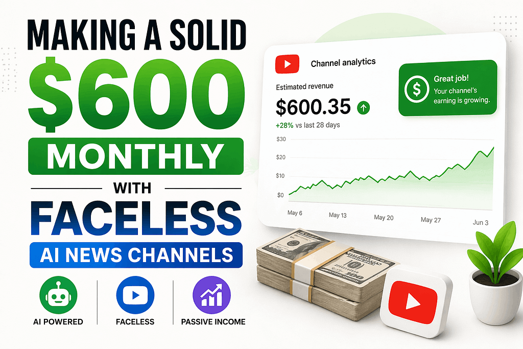 North Carolina Making a Solid $600 Monthly with Faceless AI News Channels