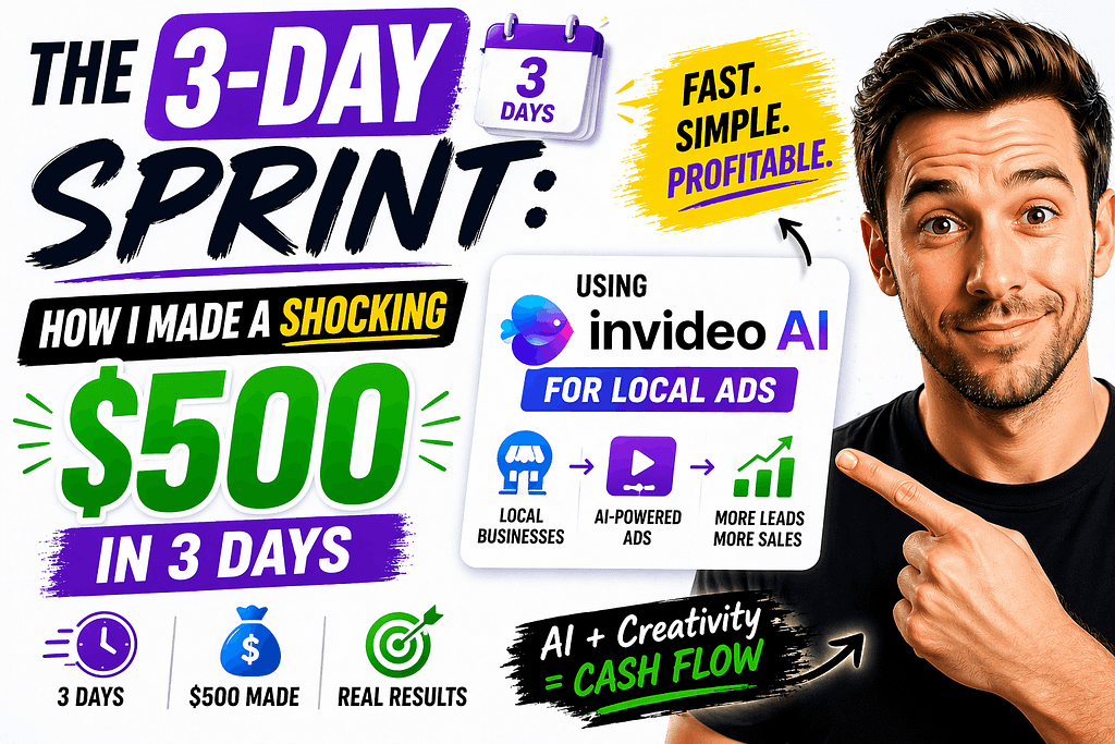 The 3-Day Sprint How I Made a Shocking $500 in 3 Days Using InVideo AI for Local Ads