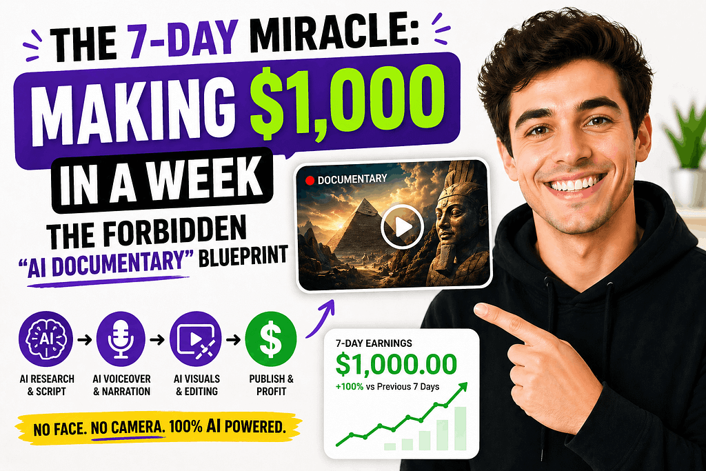 The 7-Day Miracle Making $1,000 in a Week—The Forbidden AI Documentary Blueprint