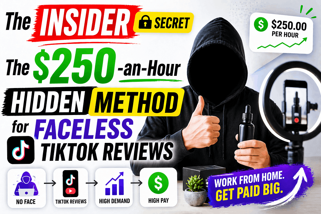 The Insider Secret The $250-an-Hour Hidden Method for Faceless TikTok Reviews