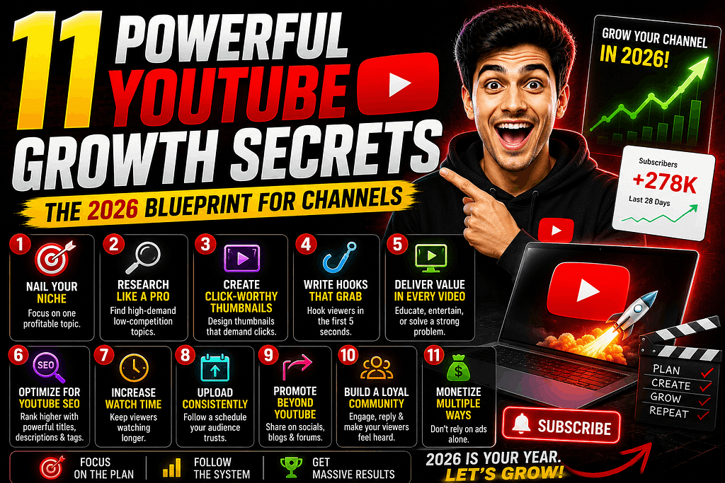 11 Powerful YouTube Growth Secrets The 2026 Blueprint for Channels