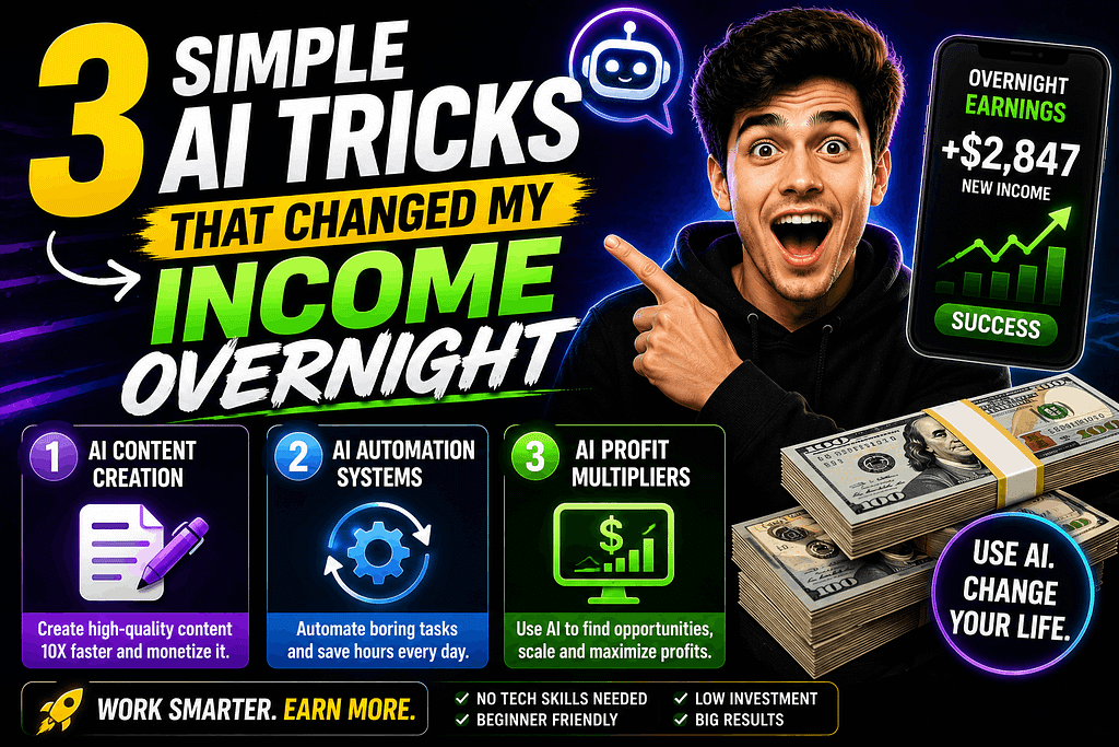 3 Simple AI Tricks That Changed My Income Overnight