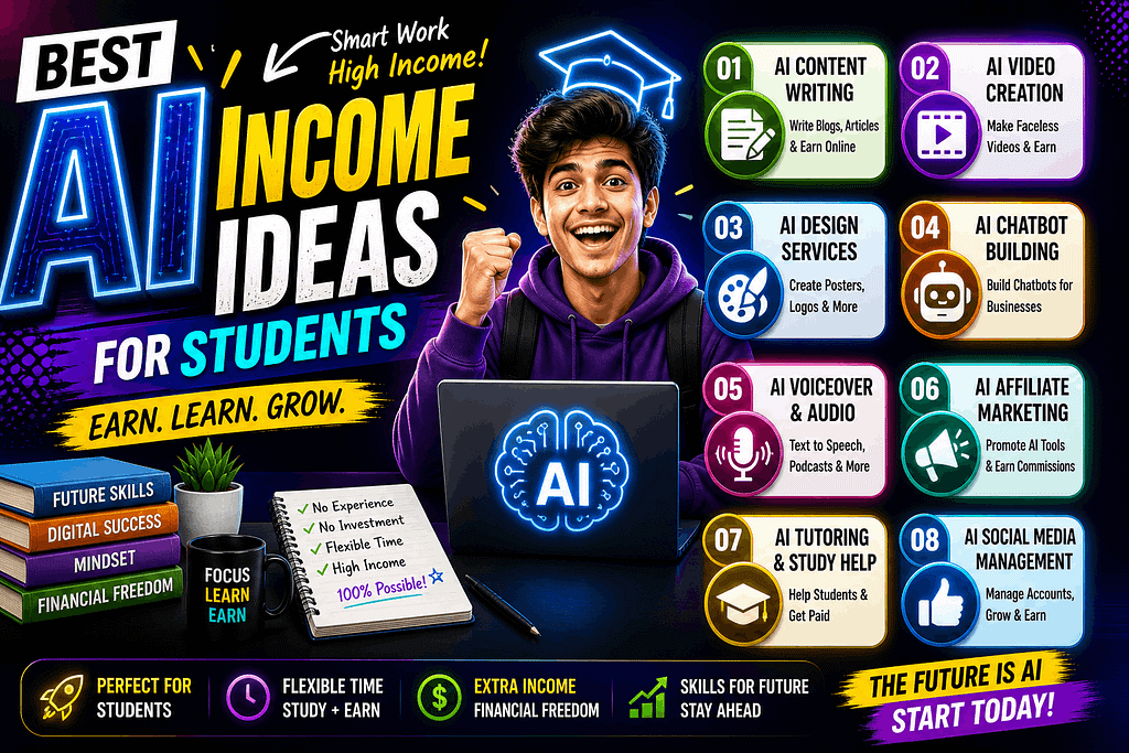 Best AI Income Ideas for Students The 2026 Guide to Balancing Grades and Gains