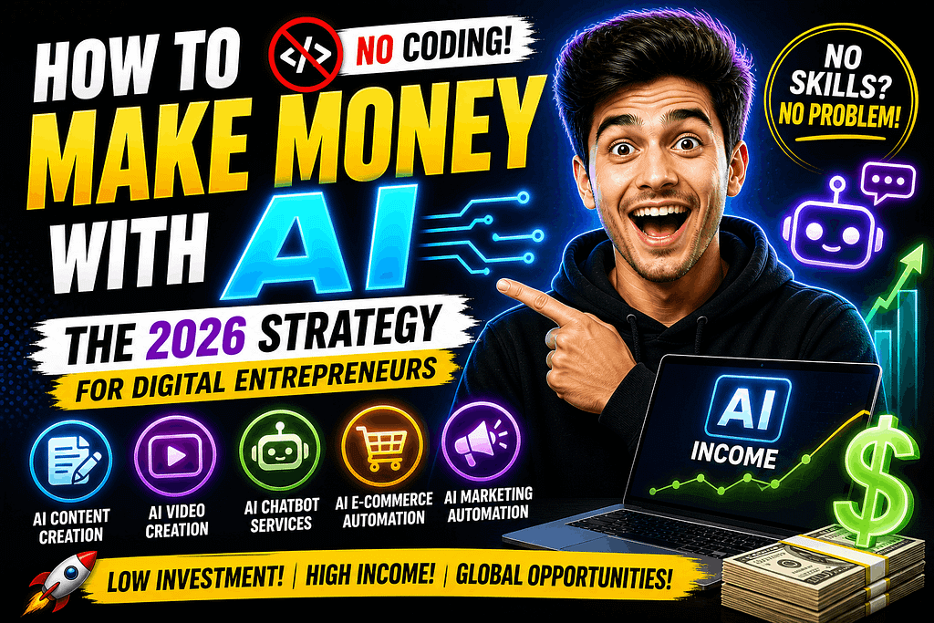 How to Make Money with AI Without Coding The 2026 Strategy for Digital Entrepreneurs
