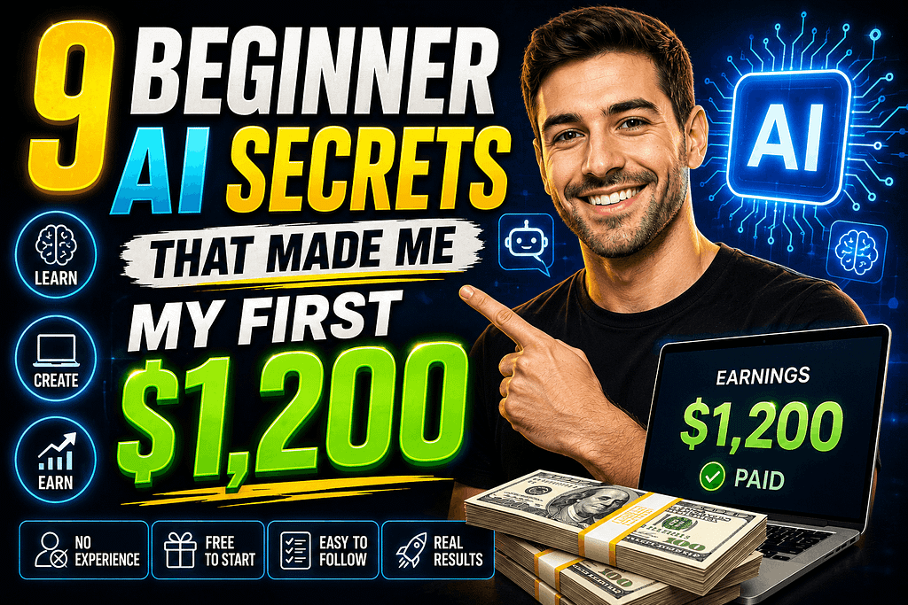 9 Beginner AI Secrets That Made Me My First $1,200