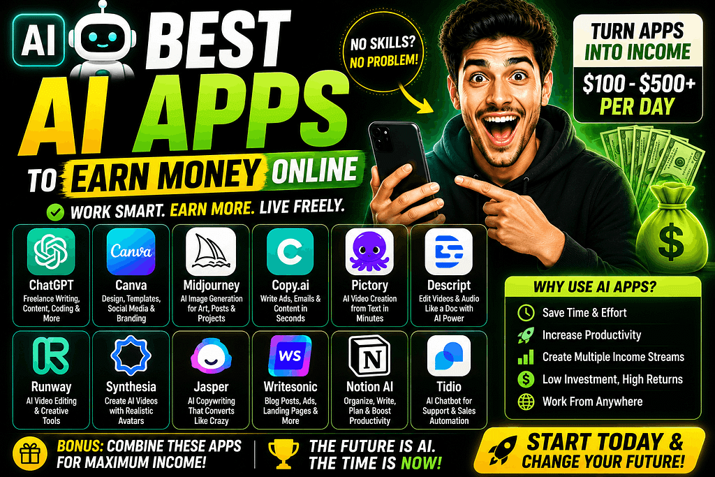 Best AI Apps to Earn Money Online