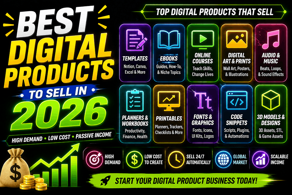 Best Digital Products to Sell in 2026 The High-Margin