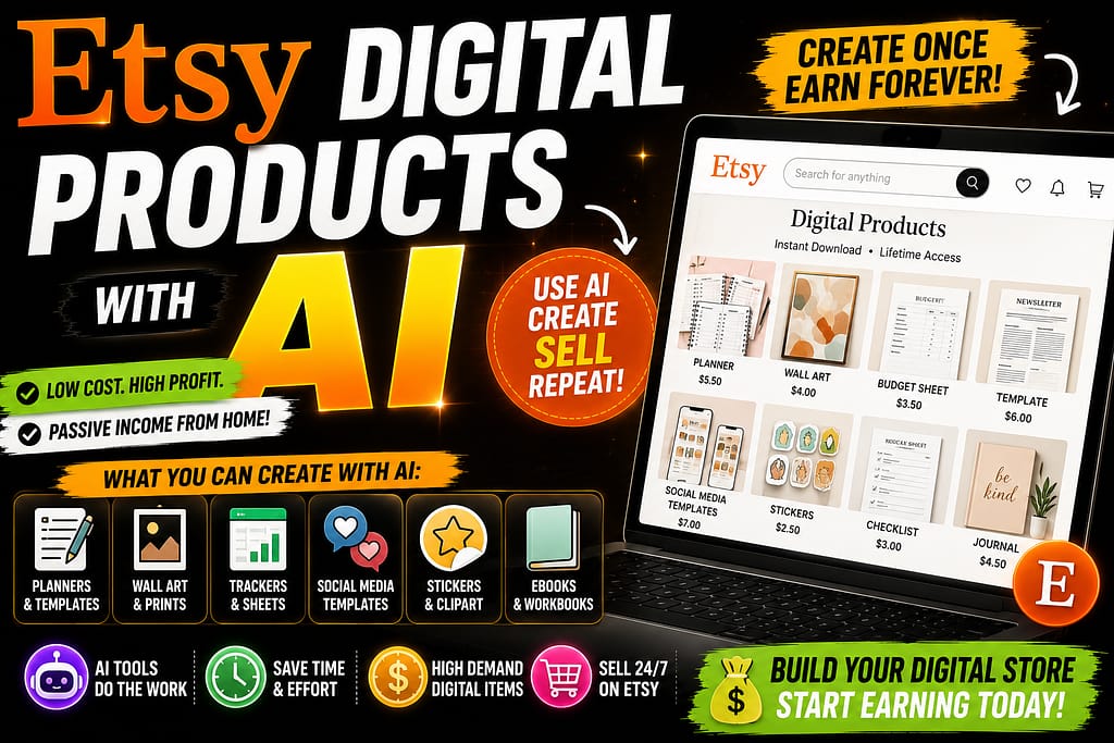 Etsy Digital Products with AI (Beginner Guide) The 2026 Passive Income System