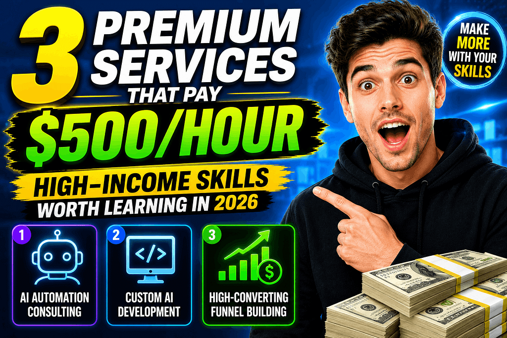 3 Premium Services That Pay $500Hour High-Income Skills Worth Learning in 2026