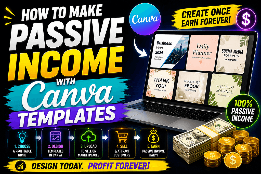 How to Make Passive Income with Canva Templates