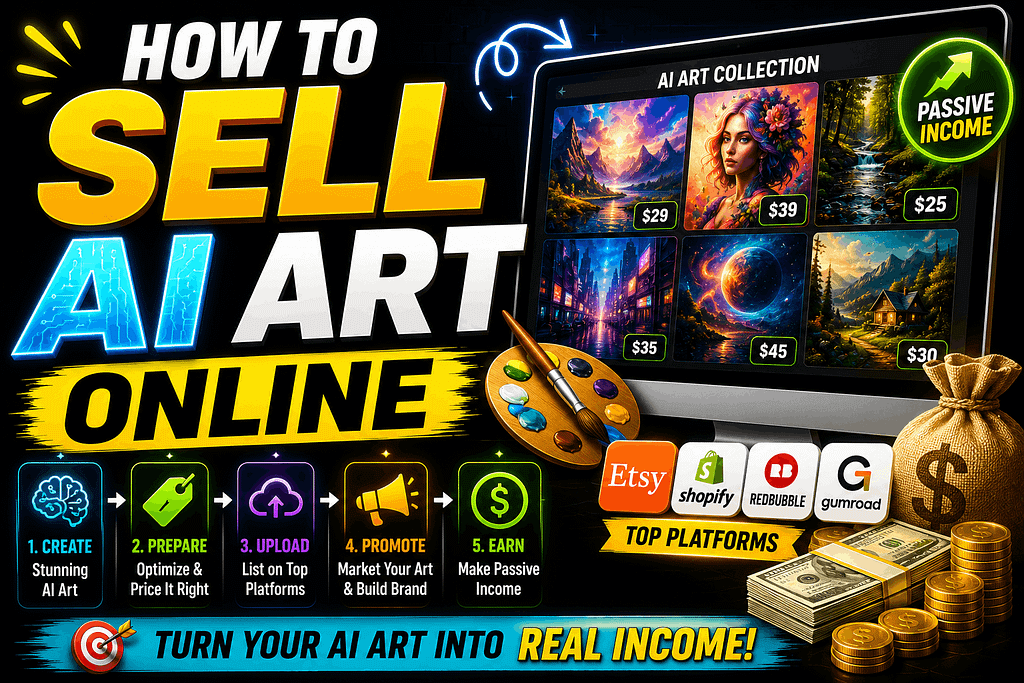 How to Sell AI Art Online The 2026 Blueprint for High-Margin USA Traffic