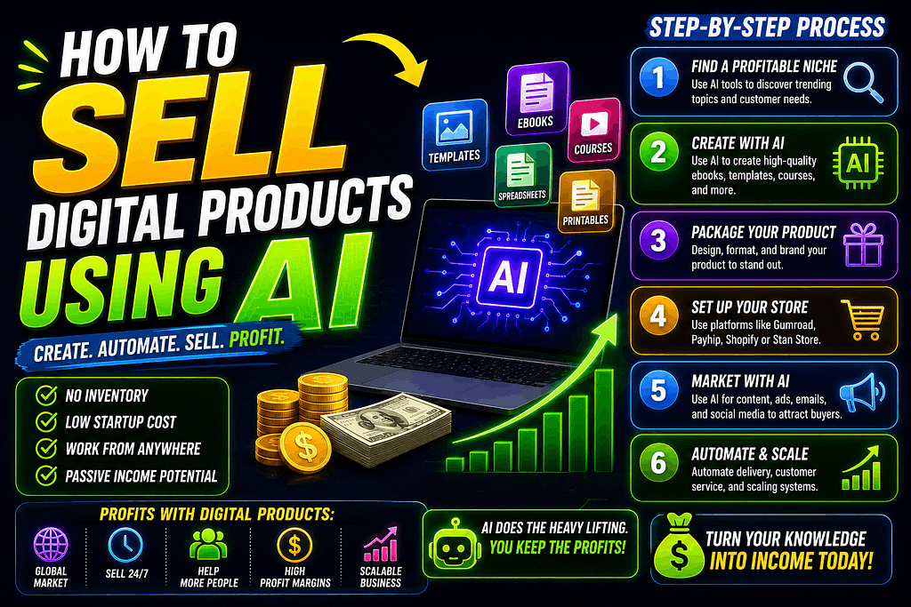 How to Sell Digital Products Using AI