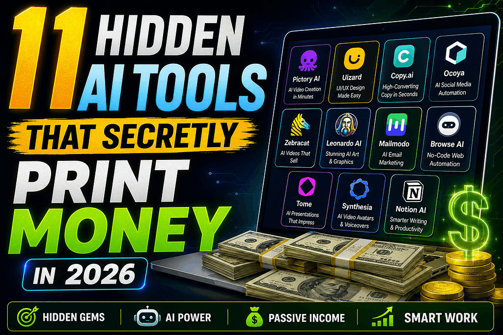 11 Hidden AI Tools That Secretly Print Money in 2026