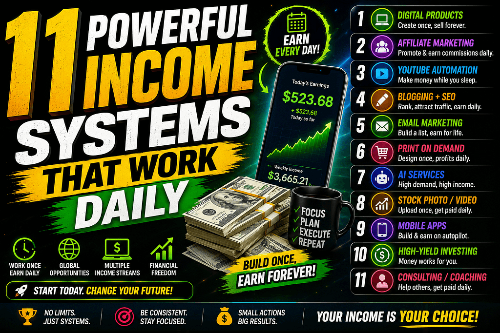 11 Powerful Income Systems That Work Daily