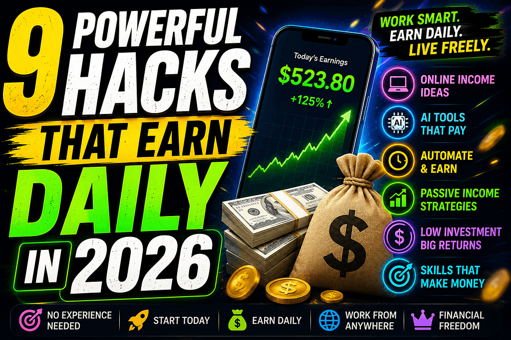 9 Powerful Hacks That Earn Daily in 2026