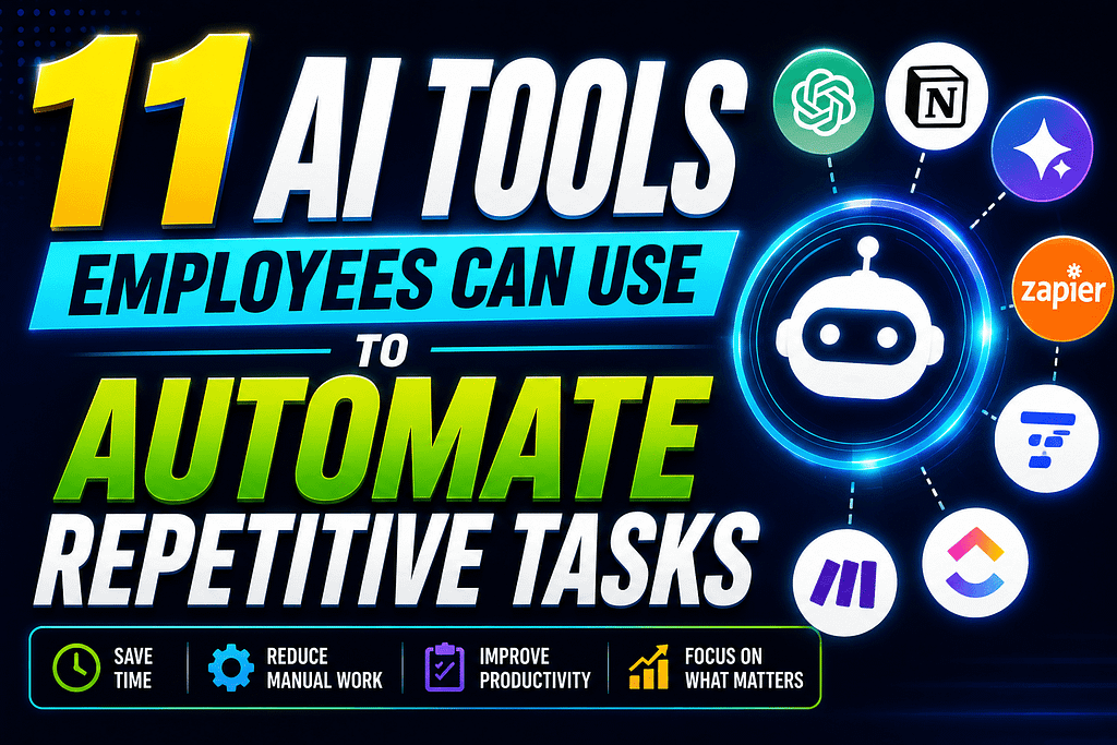 11 AI Tools Employees Can Use to Automate Repetitive Tasks