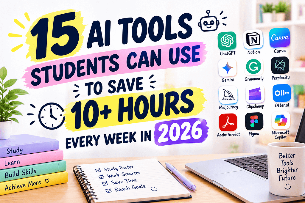 15 AI Tools Students Can Use to Save 10+ Hours Every Week in 2026