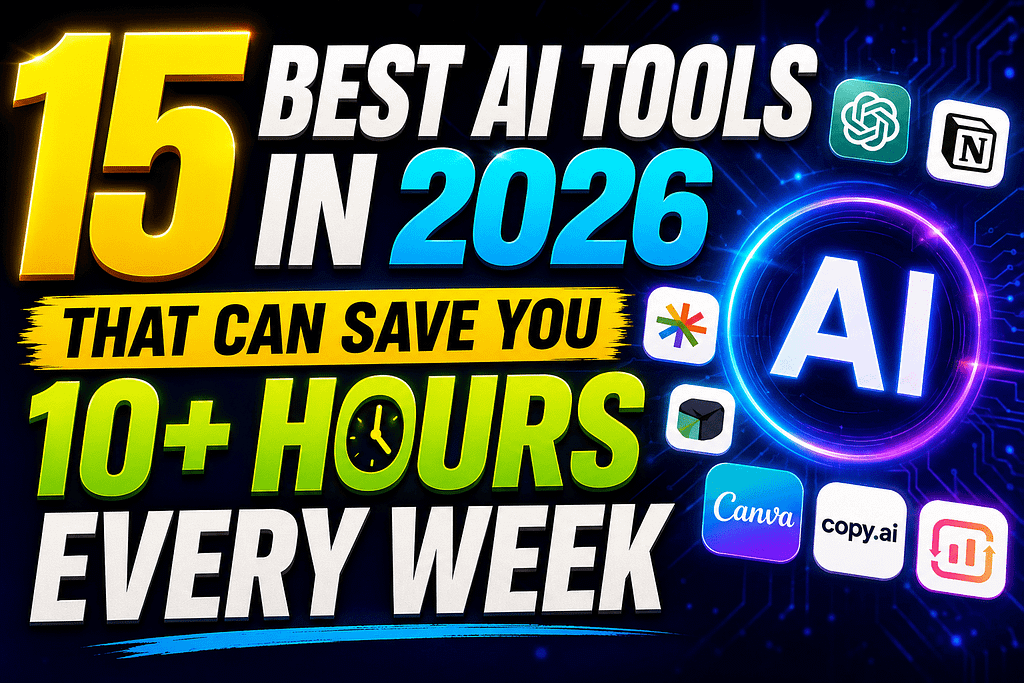 15 Best AI Tools in 2026 That Can Save You 10+ Hours Every Week