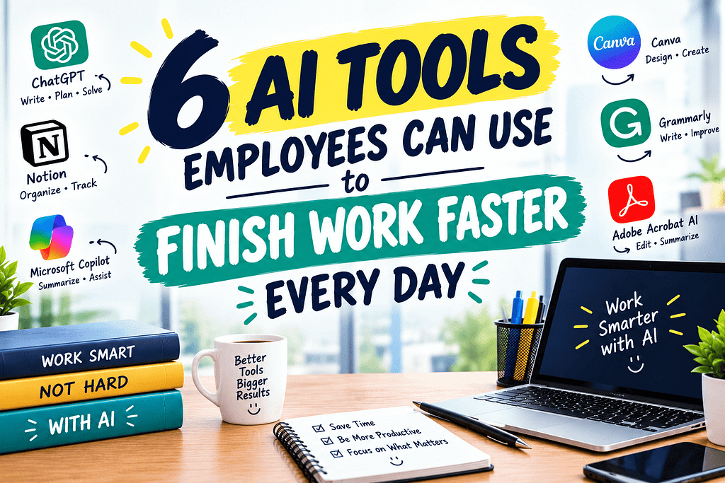 6 AI Tools Employees Can Use to Finish Work Faster Every Day
