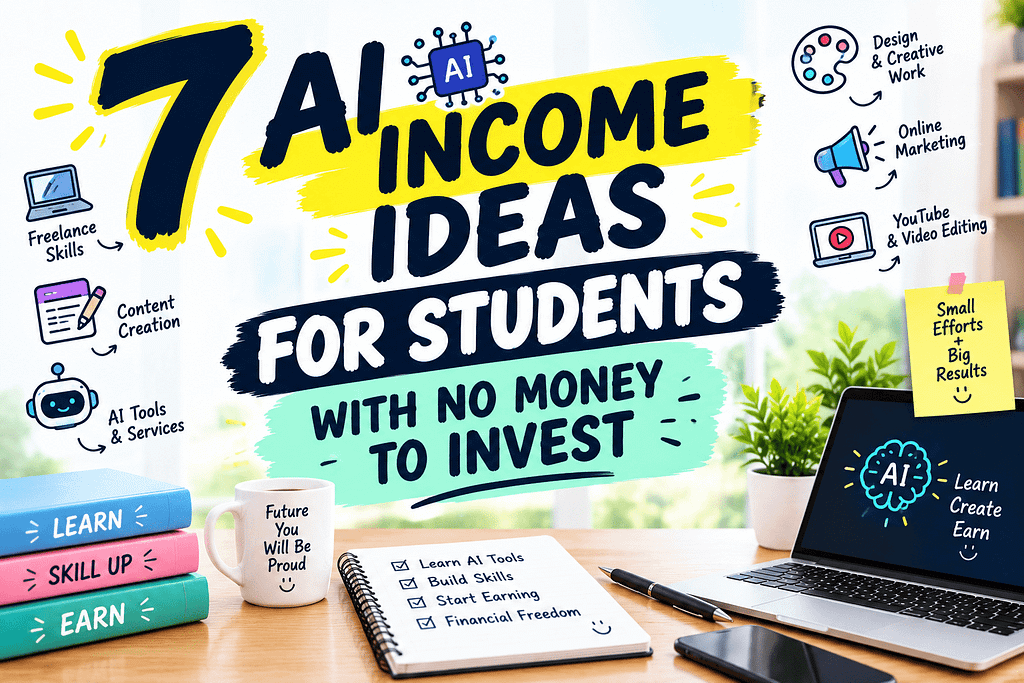 7 AI Income Ideas for Students With No Money to Invest